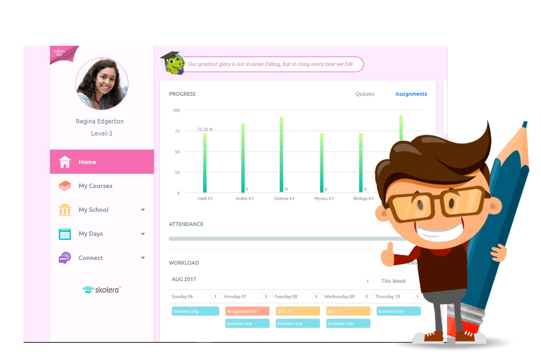 User-friendly LMS interface for students