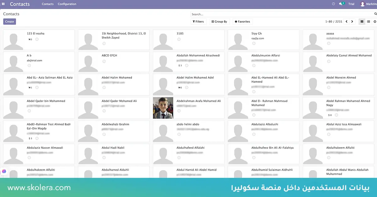 بيانات المستخدمين في منصة سكوليرا
