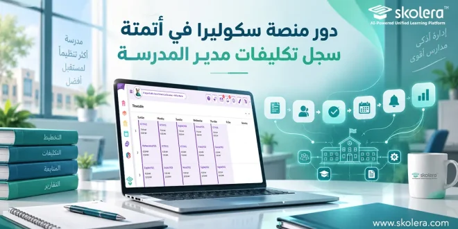 دور منصة سكوليرا في أتمتة سجل تكليفات مدير المدرسة